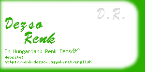 dezso renk business card